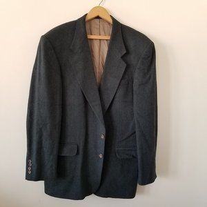 Oscar de la Renta Dark Green Sport Coat Jacket Size 46L